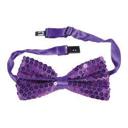 Fialová motýlik s flitrami, 12 cm